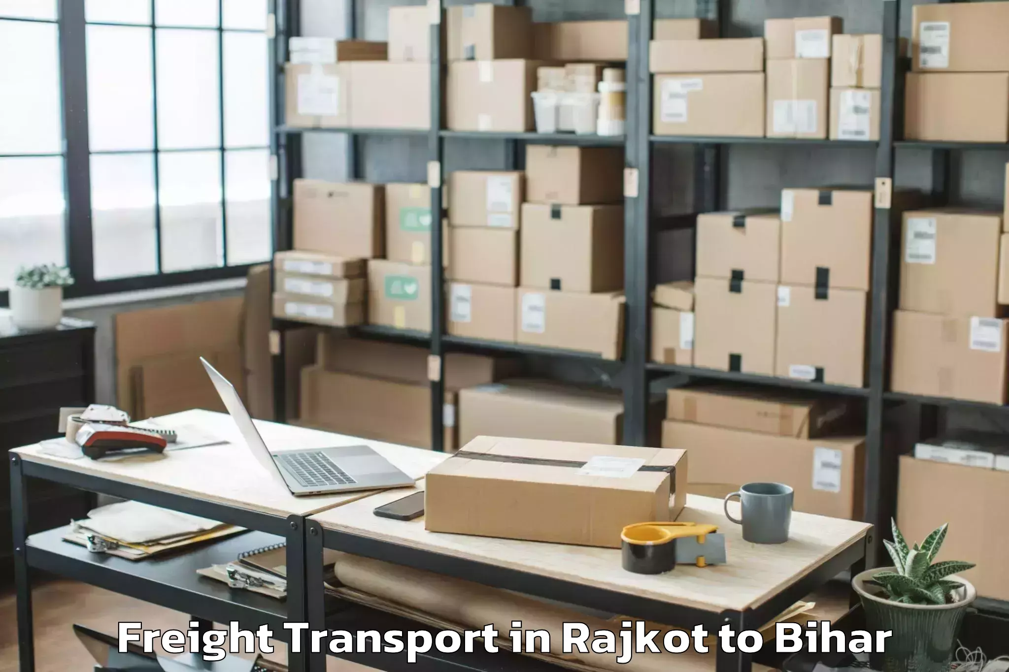 Top Rajkot to Maheshkhunt Freight Transport Available